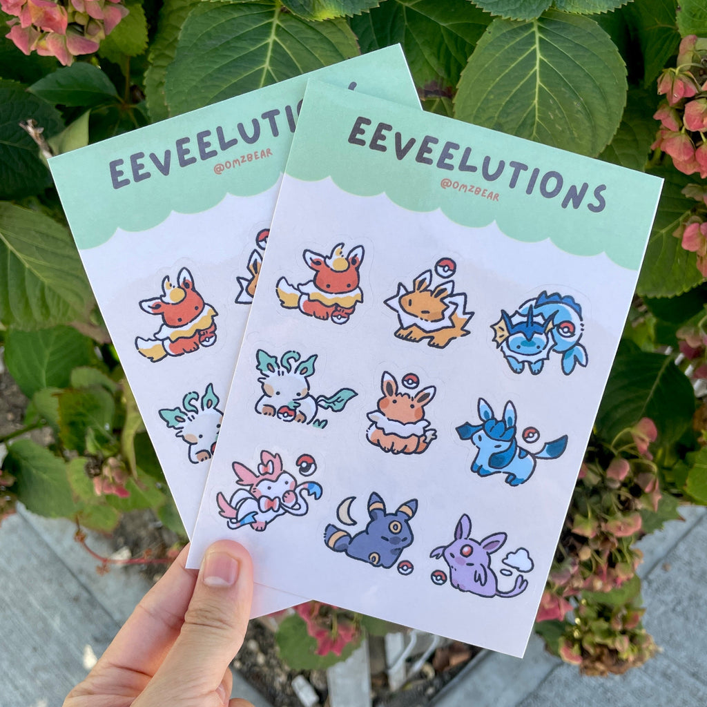 Eeveelution Sticker Sheet