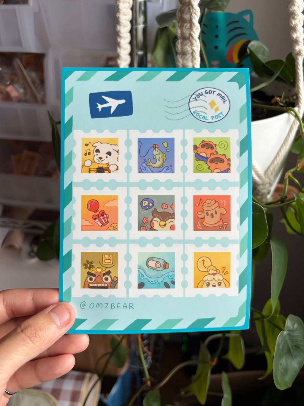 Animal Crossing Stamp Sticker Sheet