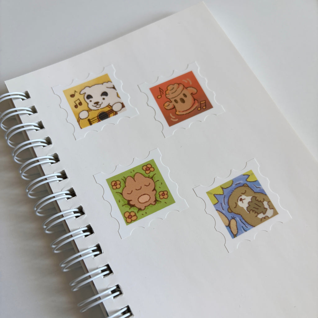 Animal Stamp Sticker Sheet