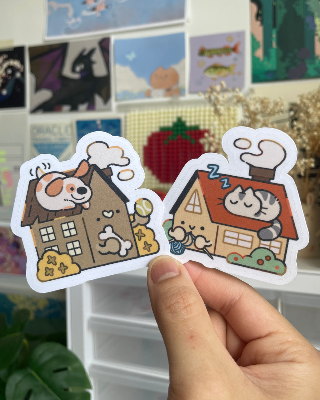 Dog & Cat Home Sticker
