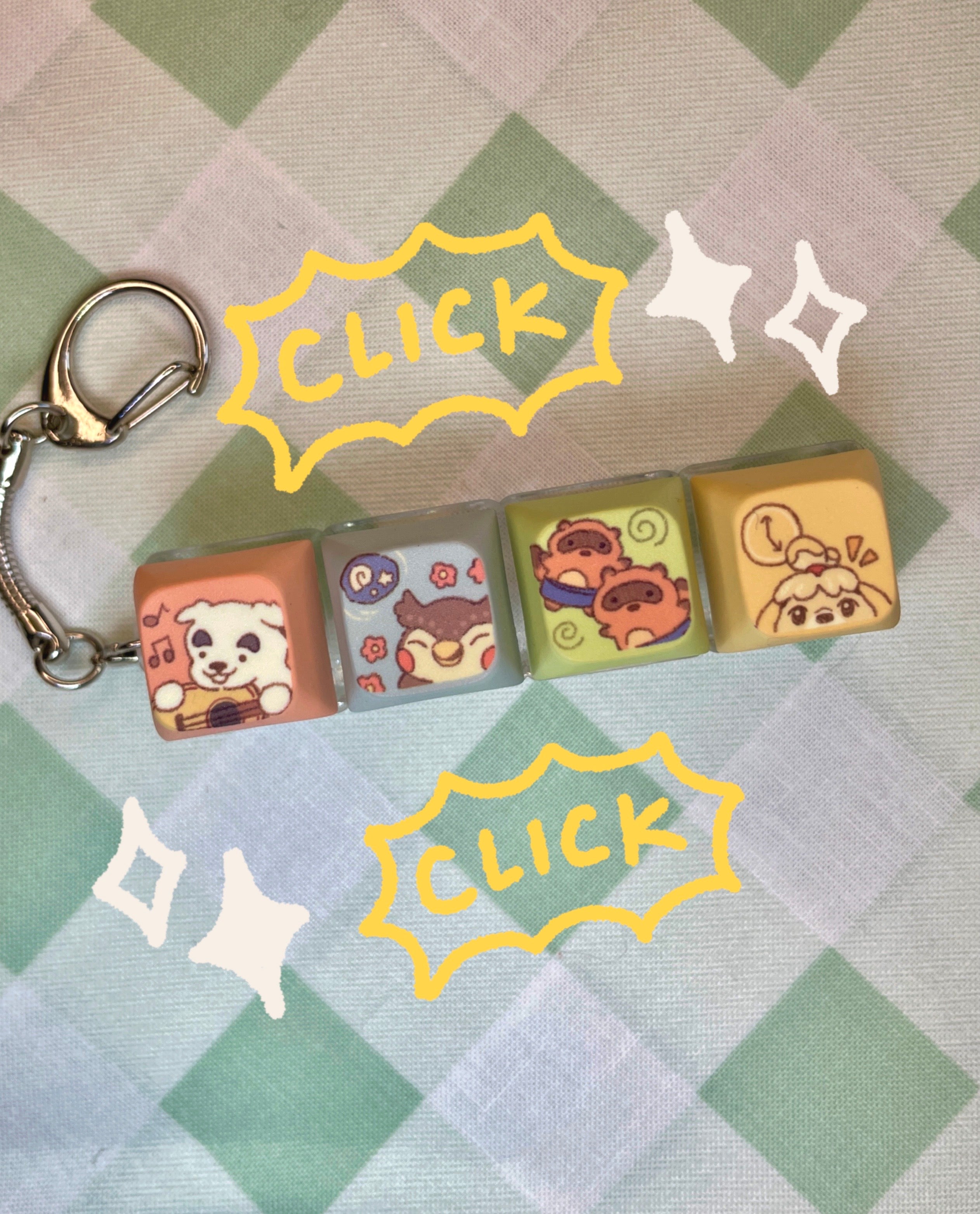 Animal Crossing Clicky Keychain