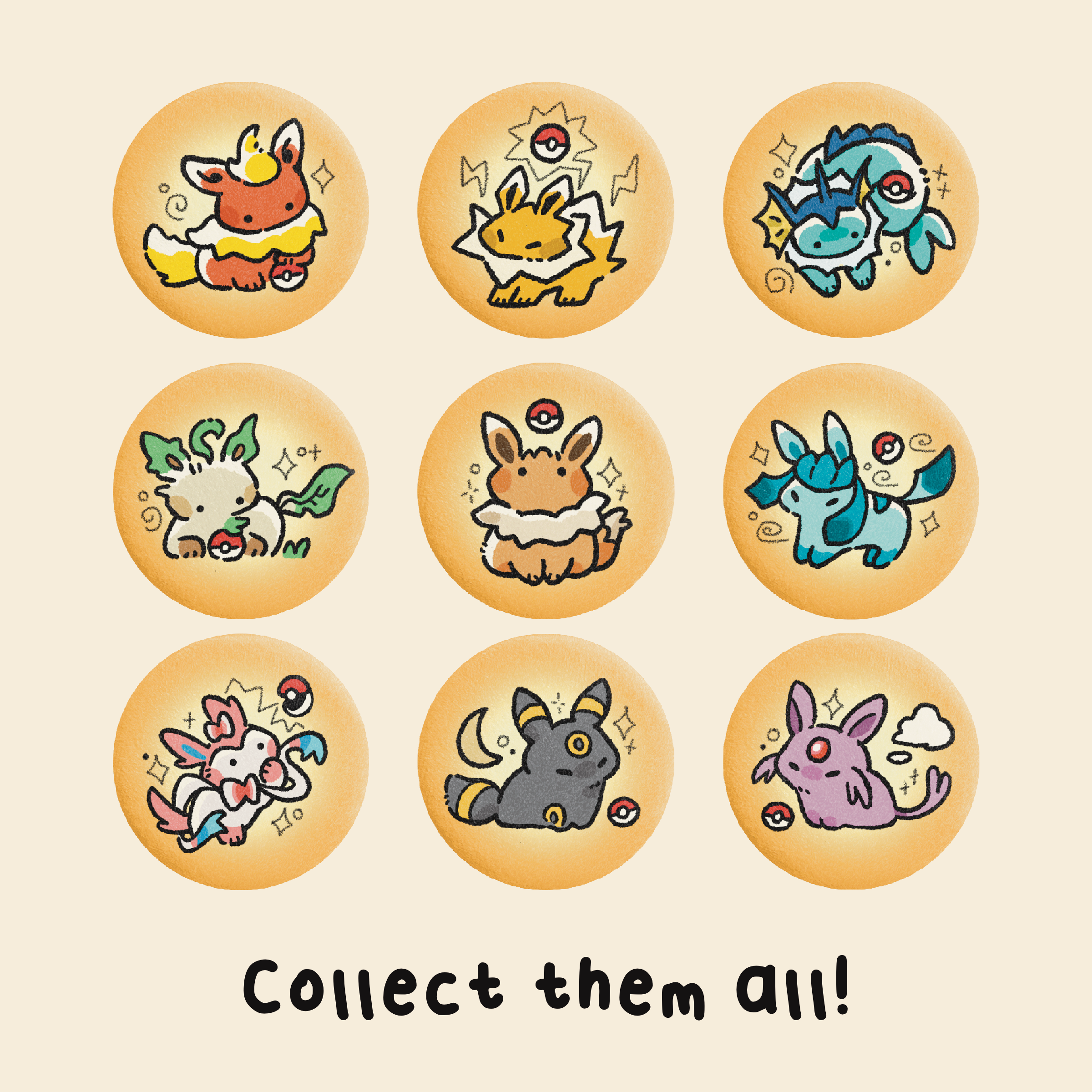 Eeveelution Plush Pin Blind Bag