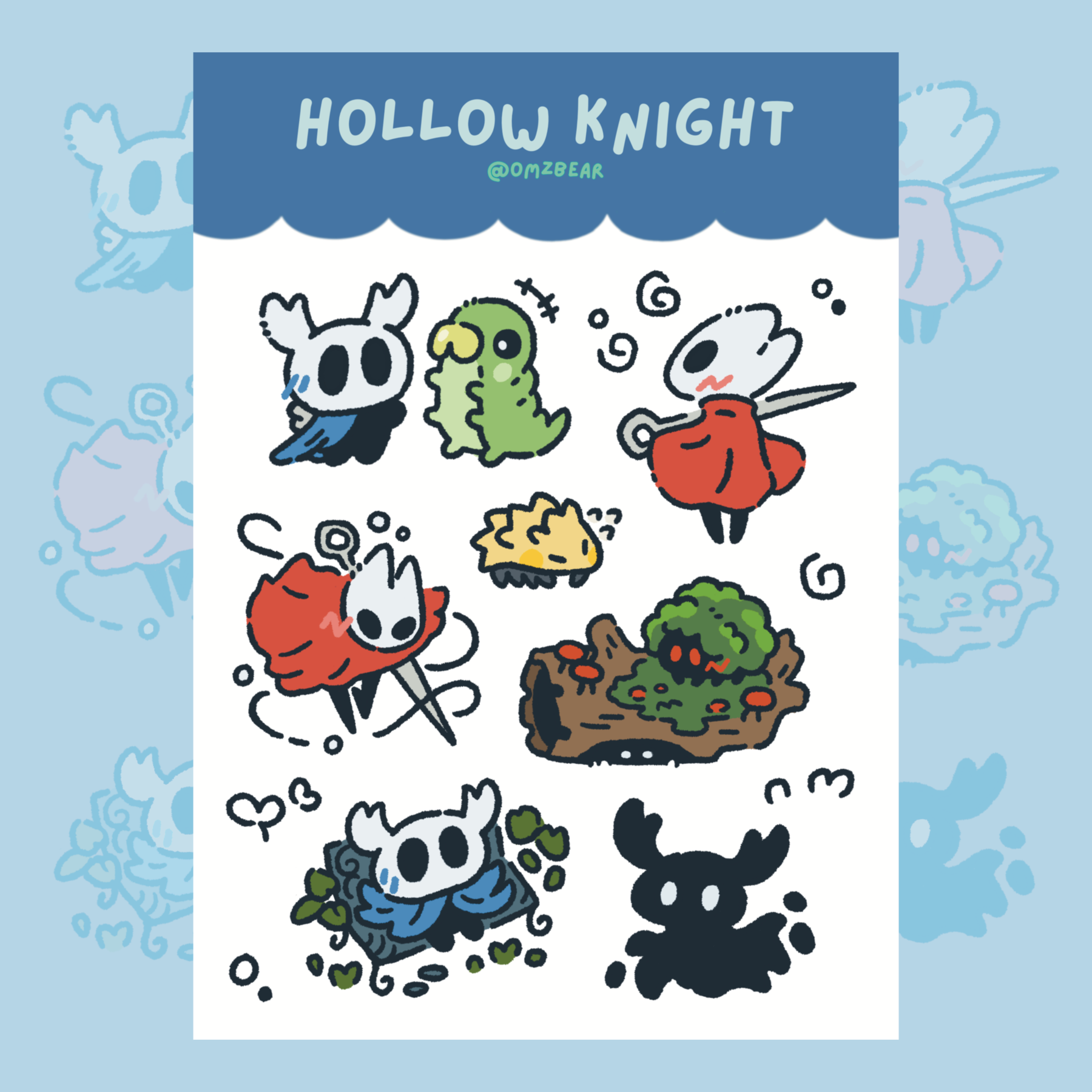 Hollow Knight Sticker Sheet