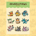 Eeveelution Sticker Sheet
