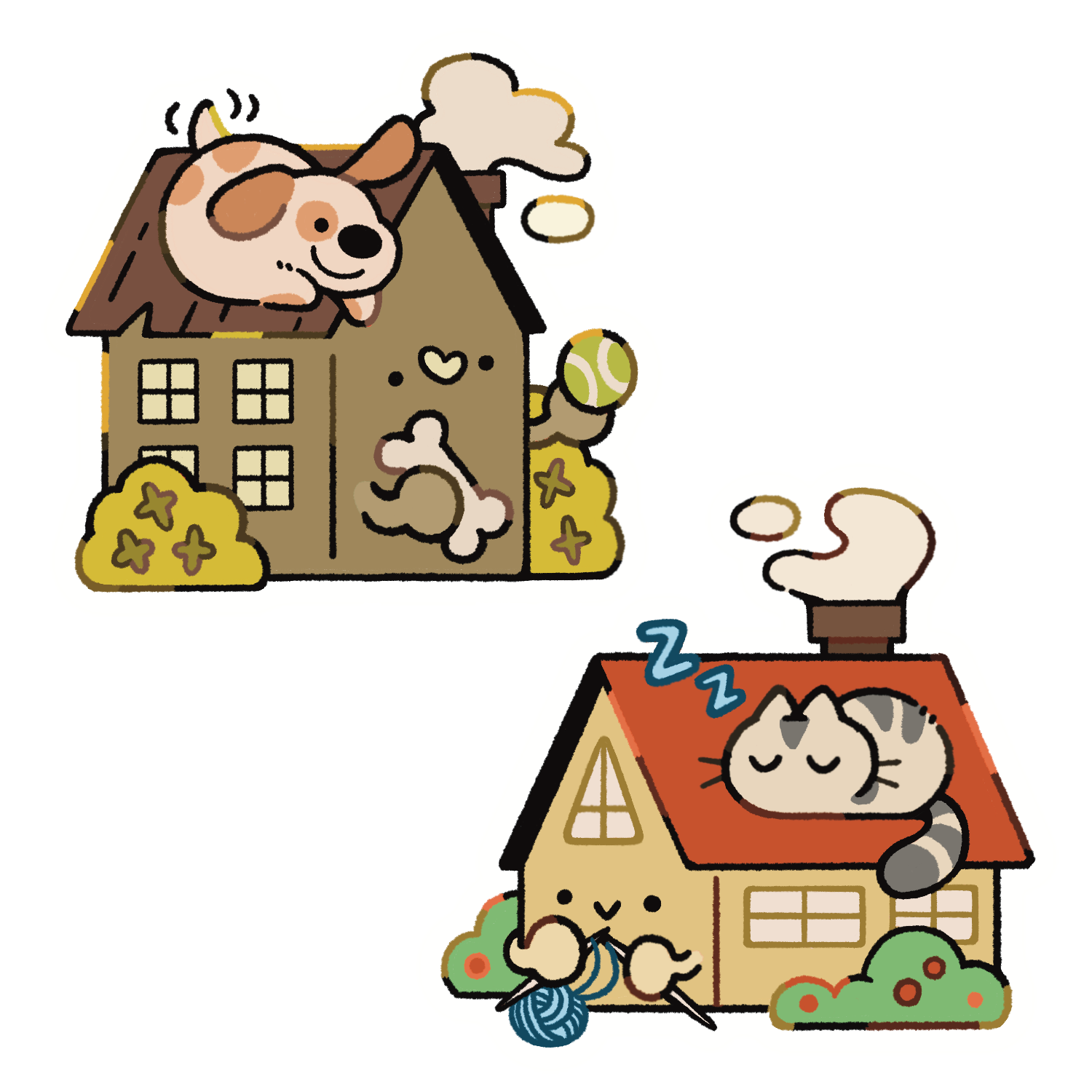 Dog & Cat Home Sticker