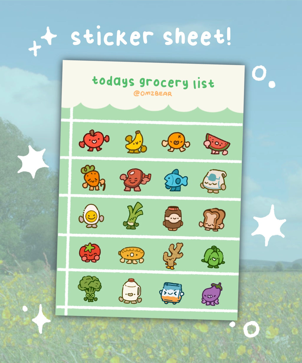 Grocery Sticker Sheet