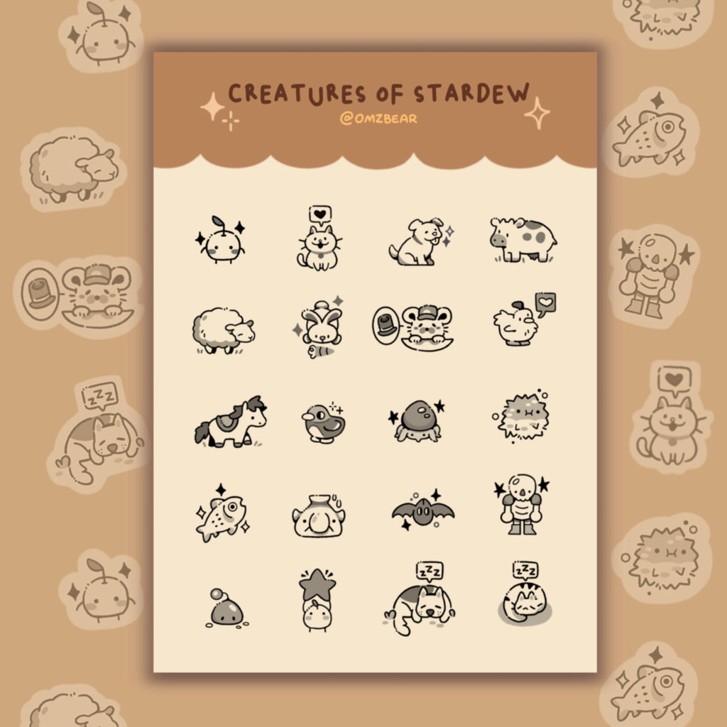 Stardew Sticker Sheet