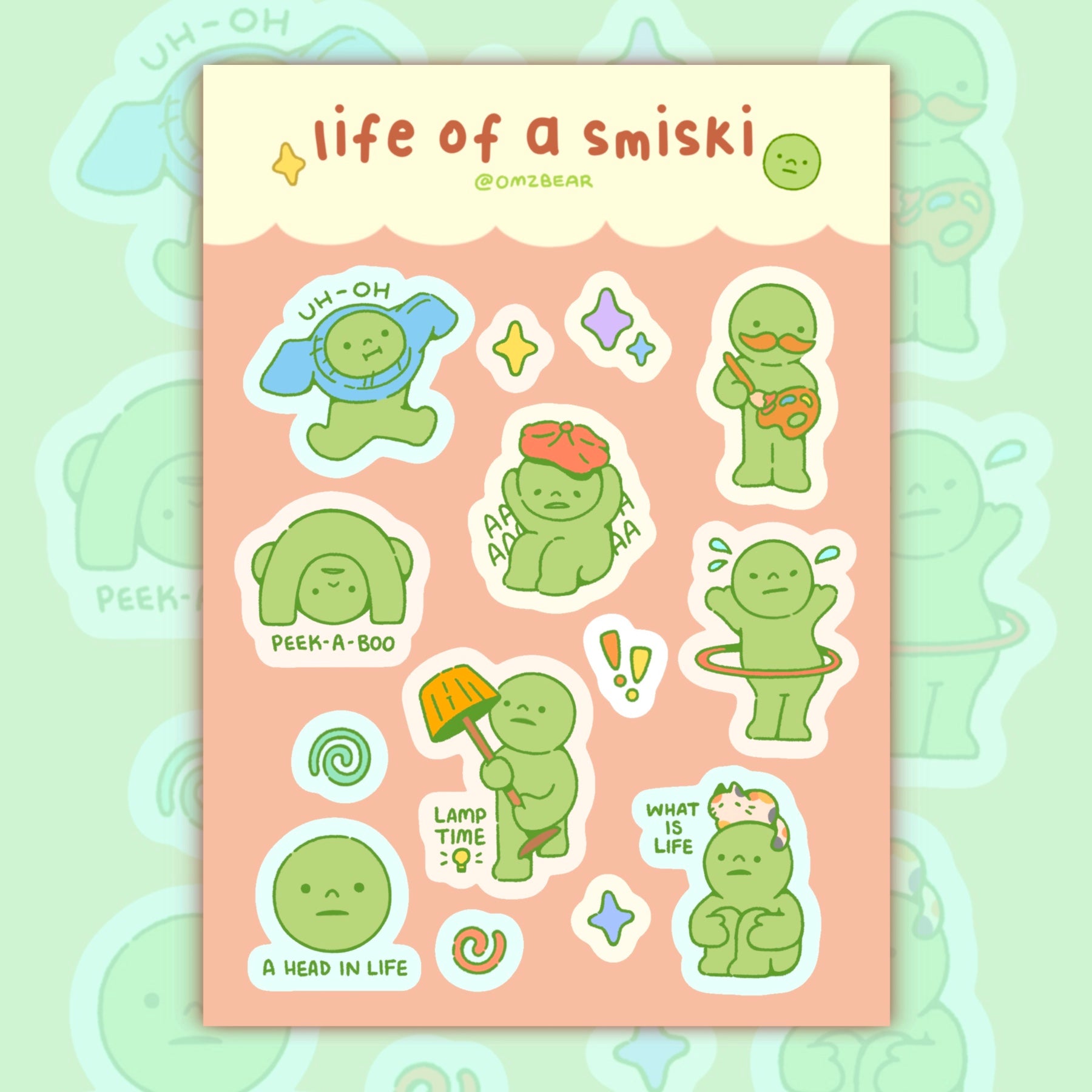Smiski Sticker Sheet